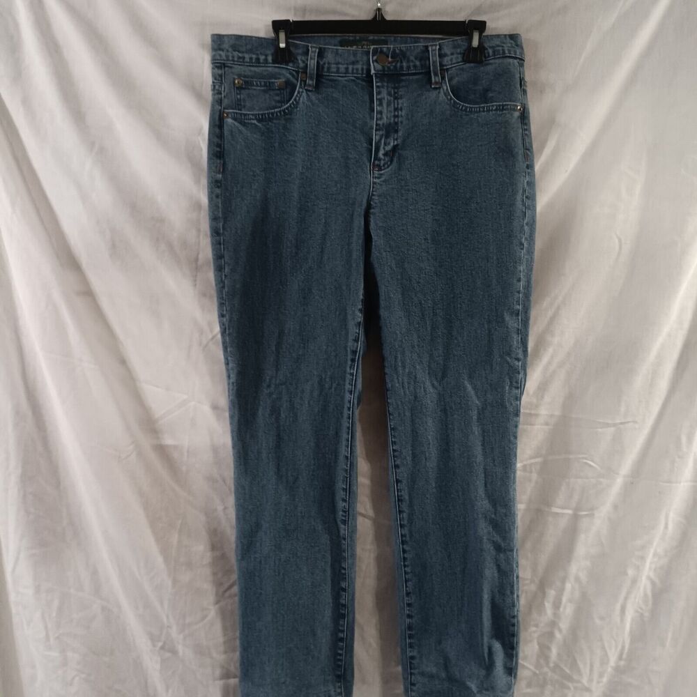 Lauren Ralph Lauren Jeans Company Denim Blue Jeans Women’s Size 12 Straight Leg - Picture 2 of 7